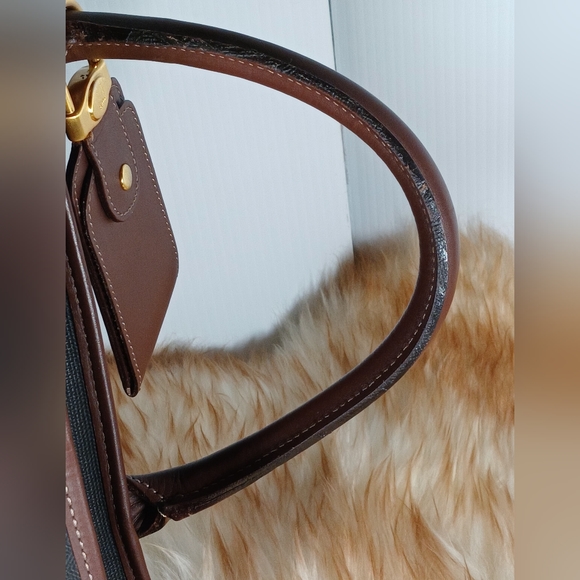 Dunhill Duffle Dark Chocolate Boston Brown Canvas Weekend/Travel - Picture 7 of 13